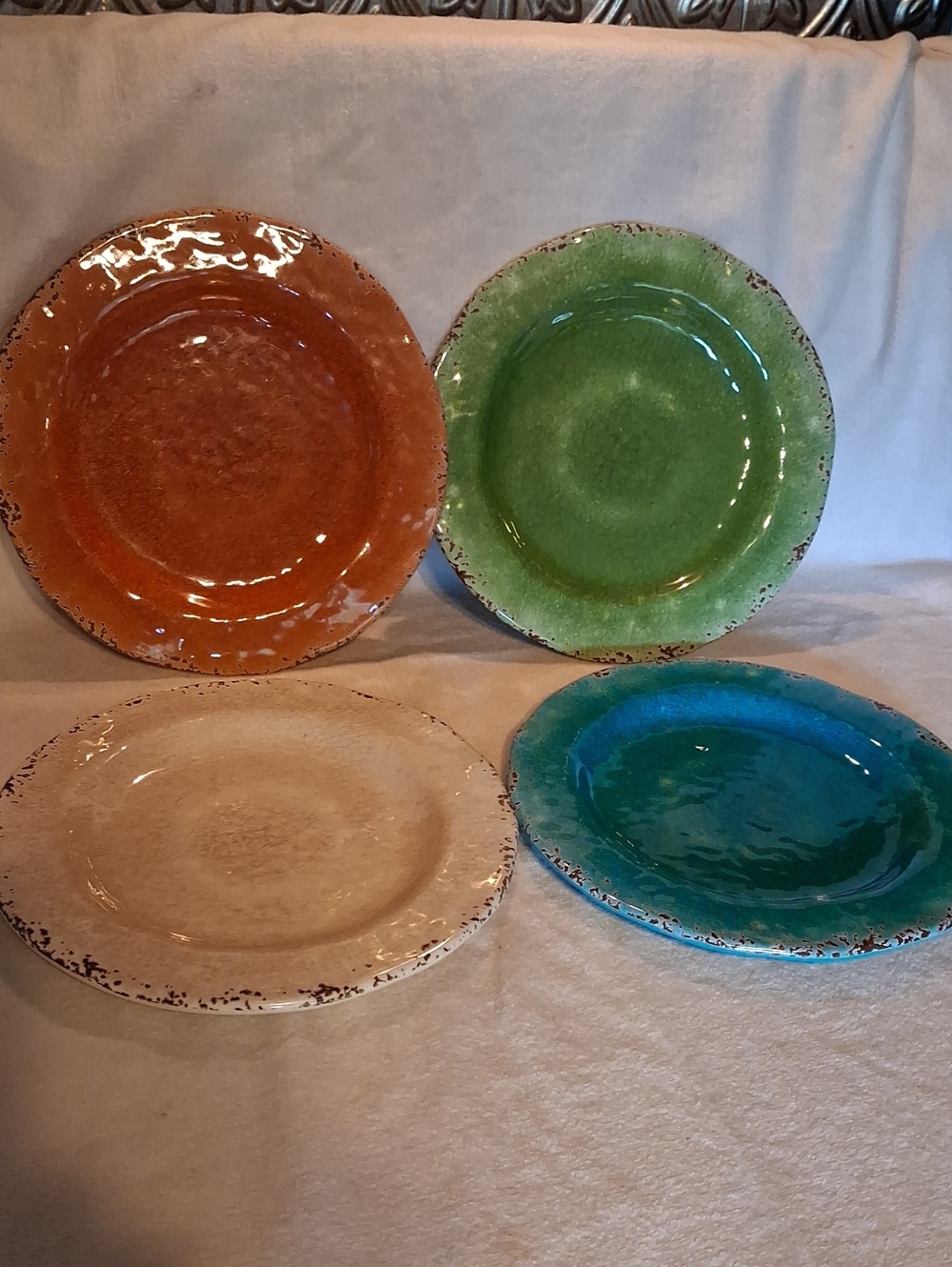 Pier 1 Melamine 9 Inch Plates - Set Of 4- Carmelo, Melamine